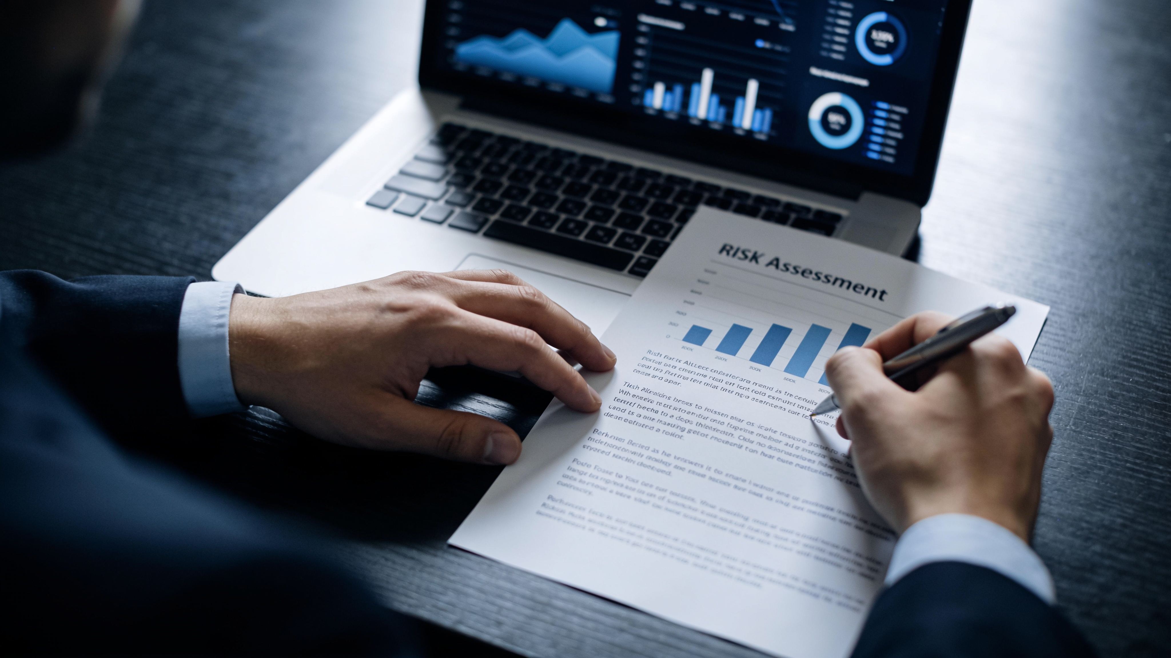 BTCS consultant reviewing a corporate risk assessment